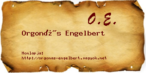 Orgonás Engelbert névjegykártya